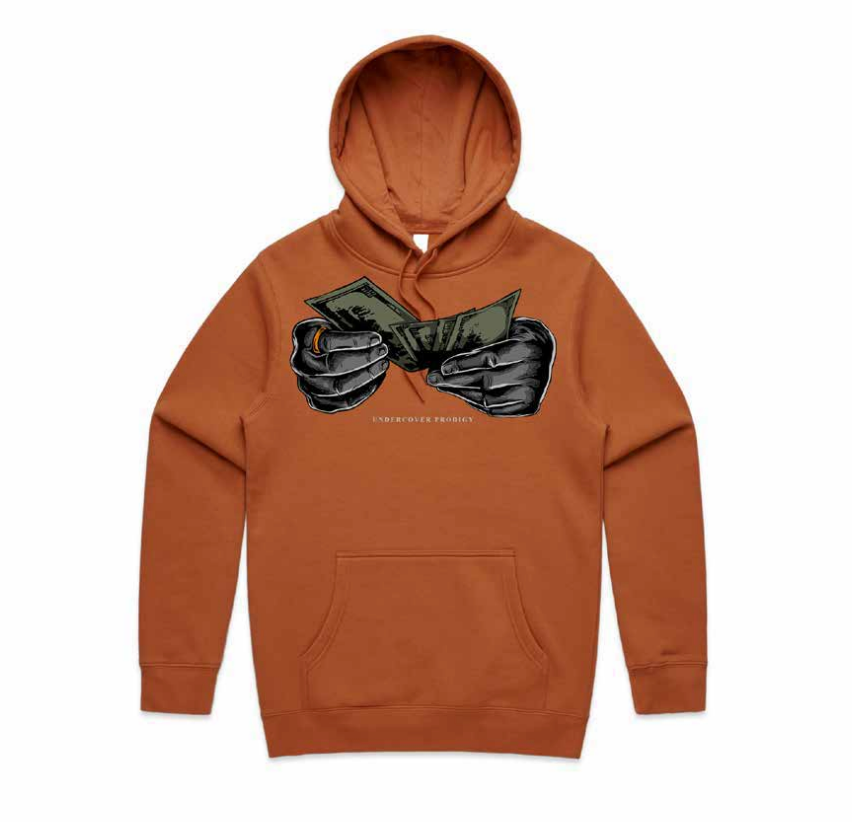 Money Hoodie - Copper – Undercover Prodigy Money Hoodie - Copper – Undercover Prodigy