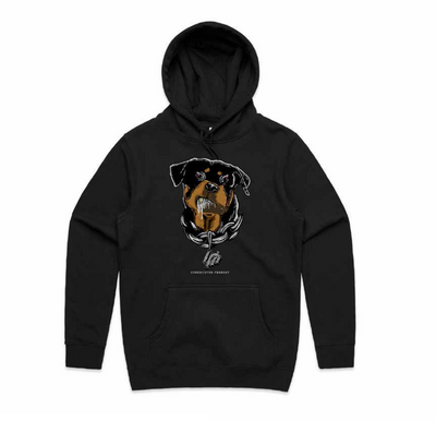 Black-Angry-Rottweiler-Hoodie-with-UP-chain