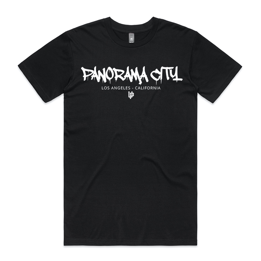 An-image-of-the-black-UP-Panorama-City-shirt. 