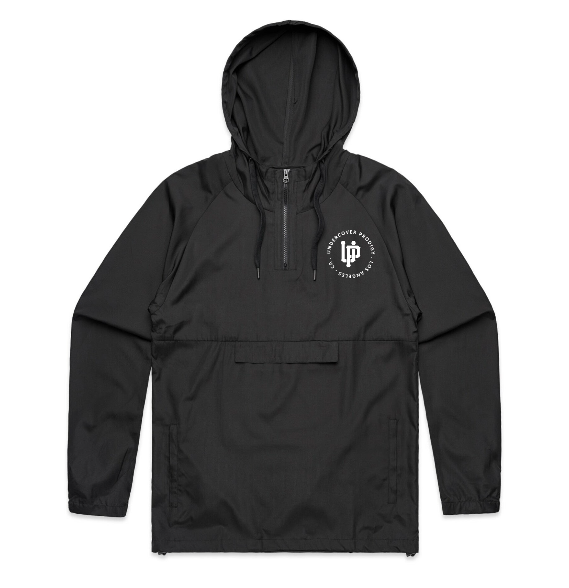 ☆NERDY☆ Curved Block Windbreaker Black Core Logo Windbreaker (Black/Graphite) | MKBHD